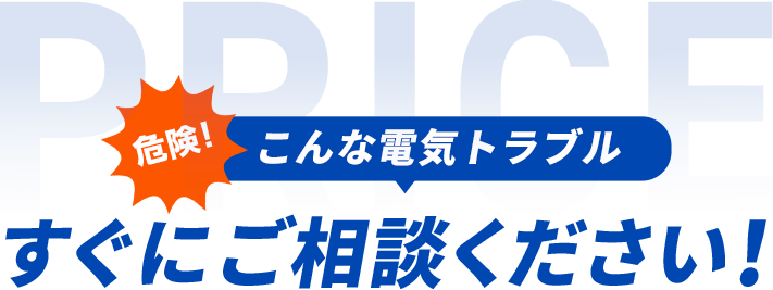 危険！こんな電気トラブル、すぐにご相談ください！